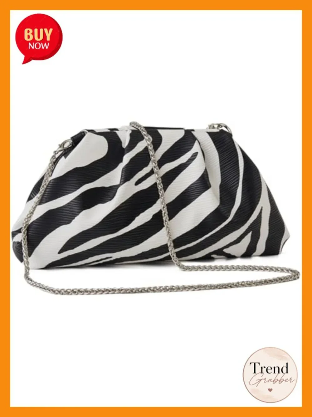 Soft PU Leather Cloud Clutch with Detachable Chain Crossbody Bag
